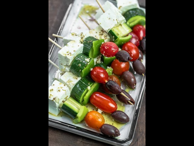 What's better than Greek Salad? Greek Salad Skewers! #shorts