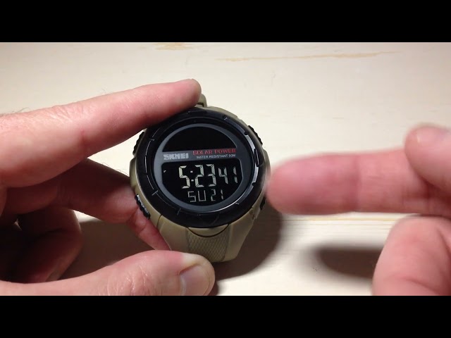 SKMEI Solar (Model 1405): Set Time and Date