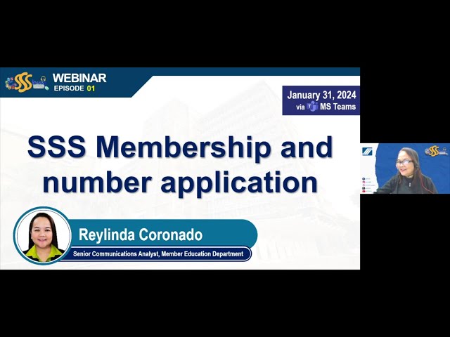 #eSSSkwela Webinar S03E01 | SSS Membership and Number Application