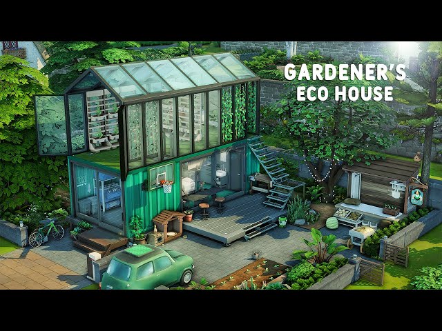 🌱🌎Gardener's Eco House + Shop | NoCC | Sims 4 Stop Motion