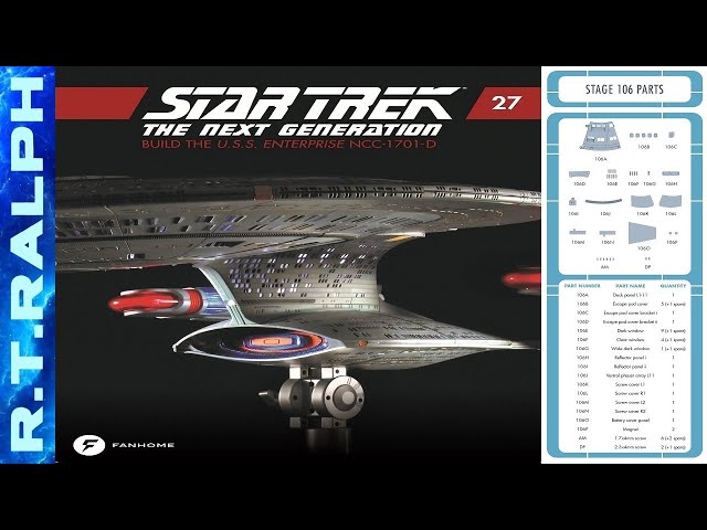Star Trek: Build The Enterprise D. Stage 27.4 Assembly. By Fanhome/Eaglemoss/Hero Collector.