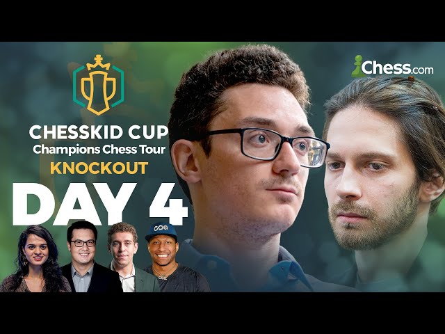Can Caruana beat Moussard to Face Van Foreest in Losers Bracket Finals? | ChessKid Cup 2023 Day 4
