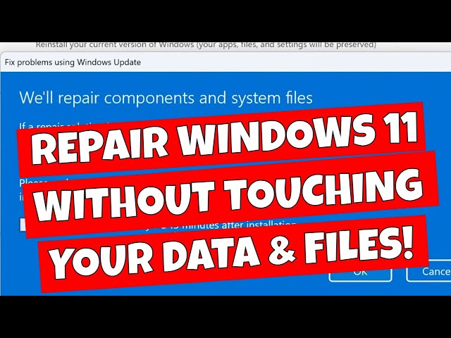 How To Reinstall Windows 11 Without A USB Stick Or Losing Any Programs Settings Or DATA