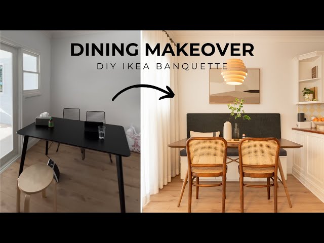 Small Dining Area Makeover + IKEA Bench Hack