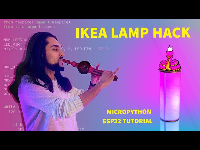 Hacking an IKEA lamp with glorious Neopixels - ESP32 MicroPython tutorial