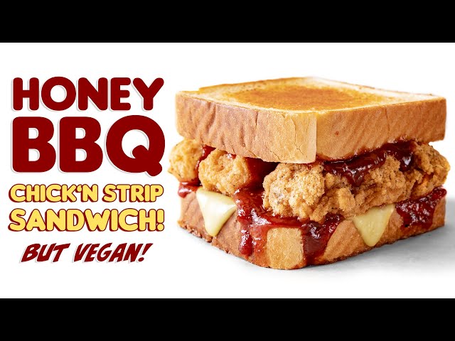I MADE VEGAN WHATABURGER! Honey BBQ Chicken Strip Sandwich!