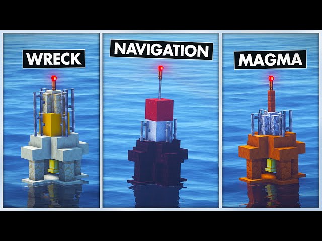 ► 3 Ocean Build Ideas | Navigation Buoy Design Minecraft Tutorial (Easy)