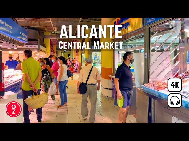 ALICANTE Mercado Central - Spain 🇪🇸 4K Walking Tour in Central Market