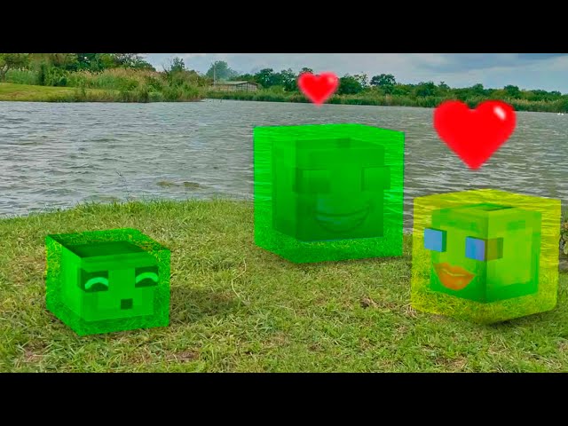 Minecraft animation in real life slime alone 4%
