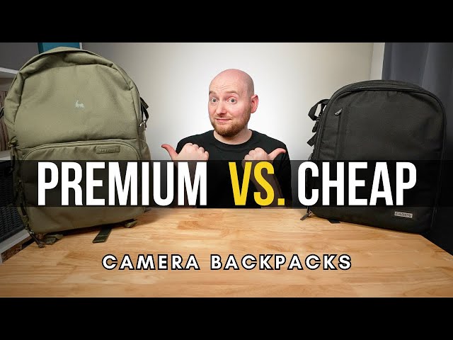 PREMIUM VS. CHEAP Camera Backpacks! Brevite Jumper and Caden Camera Bag Comparison