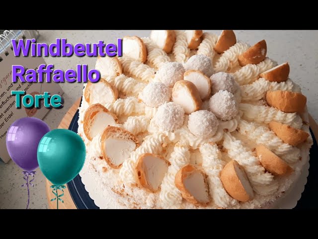 Traumhafte RAFFAELLO Windbeutel Torte, auch als Eistorte sehr lecker / Торт Рафаэлло и эклеры