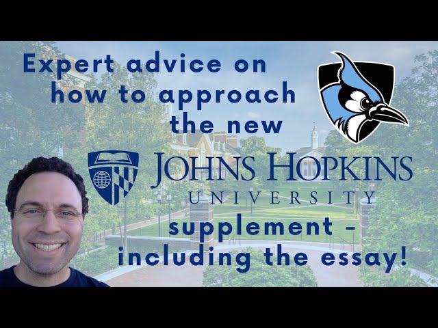 Johns Hopkins University 2023-2024 Supplement - What You Need to Know