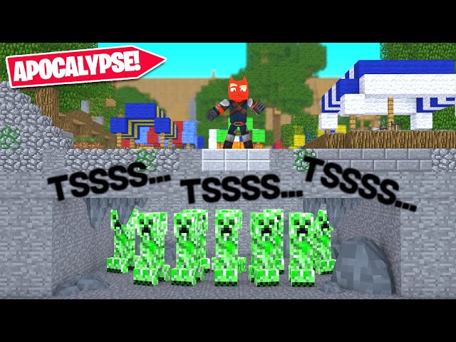 Creeper ARMY NUKES my BASE! (Minecraft Apocalypse)