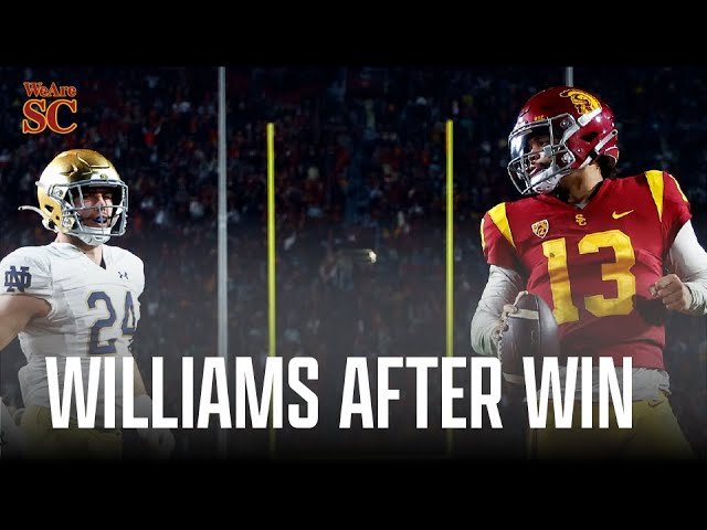 WATCH: Caleb Williams celebrate after USC football's win over Notre Dame 38-27 | #Heisman #USC