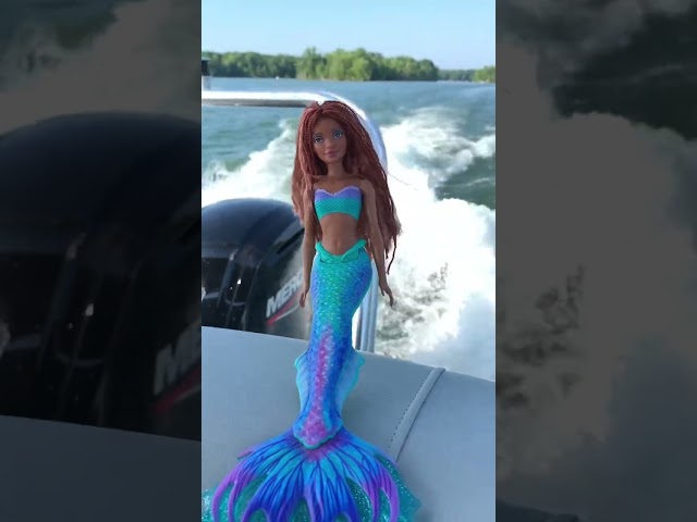 The Little Mermaid Movie Ariel on a Boat 🛥️ #thelittlemermaid #shorts ￼