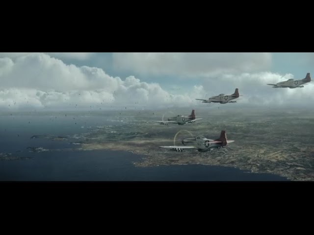 episode 8 Masters of the air Tuskegee Airman air battle footage, operation Dragoon red tails , Italy