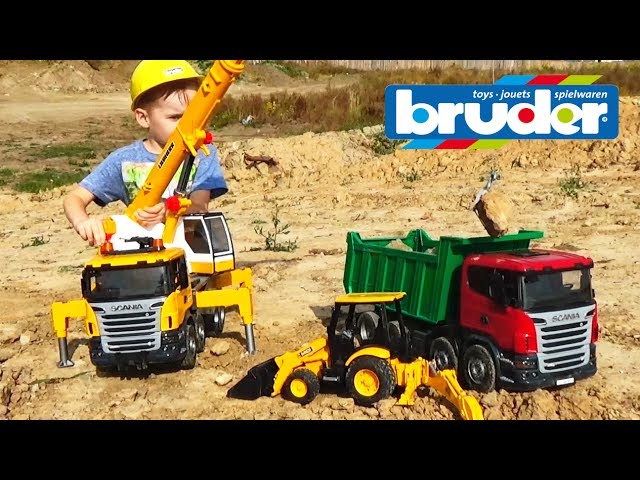 Cars for kids # Bruder Toys Dump Truck # machine Video for boys toys for kids