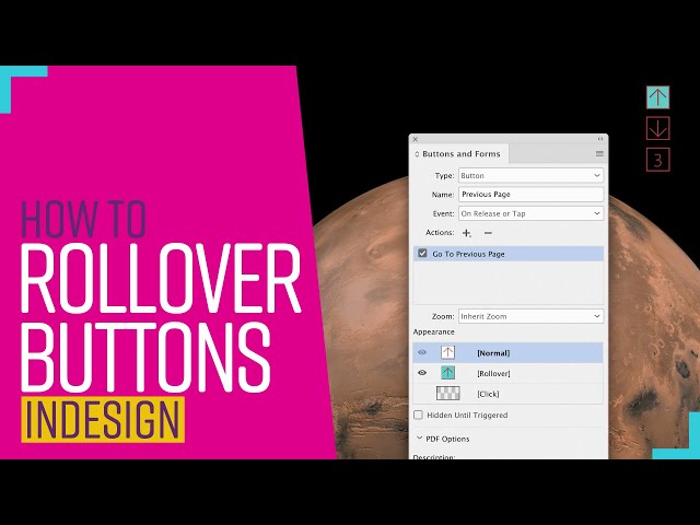 How to create rollover buttons in indesign