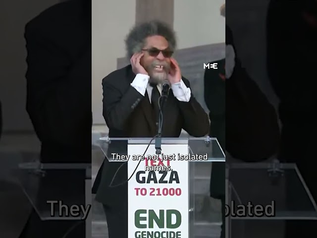 Professor Cornel West delivers passionate plea for Palestinian rights in Washington DC rally