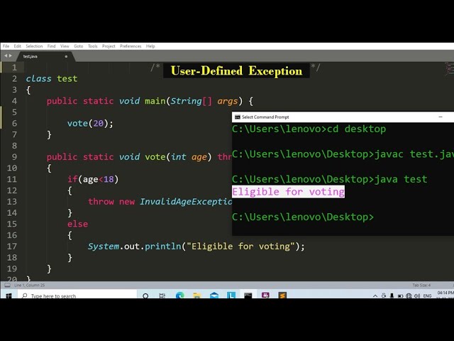 user defined exception in java | Learn Coding