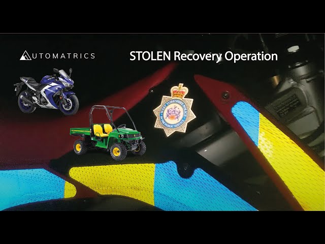 Stolen Yamaha R3 and Stolen John Deere Gator Automatrics MTrack Theft Recovery Operations