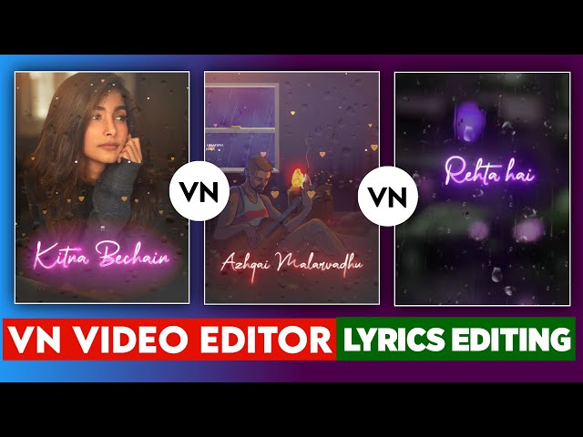 VN App Trending Lyrics Video Editing | Vn Video Editor Lyrics Editing | How To Make Lyrics Video