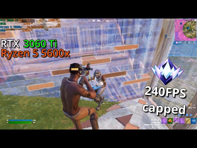 RTX 3060 Ti + Ryzen 5 5600x | 240 FPS Stable | Fortnite chapter 5 | Performance mode | 1920x1080