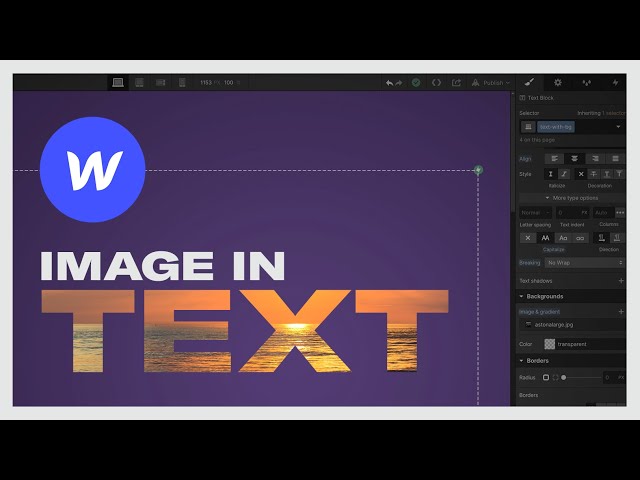 HOW TO PLACE AN IMAGE IN TEXT ON WEBFLOW: Easy SVG Text Masking For Web Design