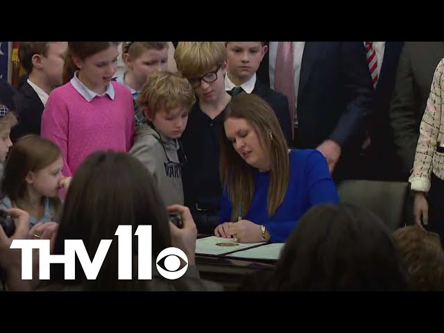 Gov. Sarah Huckabee Sanders signs Arkansas LEARNS into law