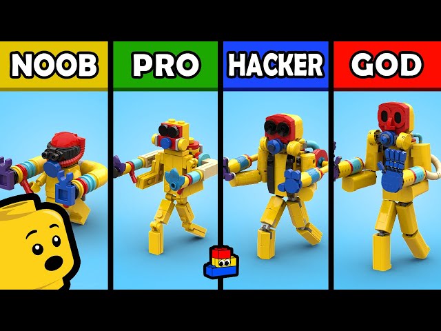 LEGO Poppy Playtime: Building Player with GrabPack (Noob, Pro, Hacker, and GOD)