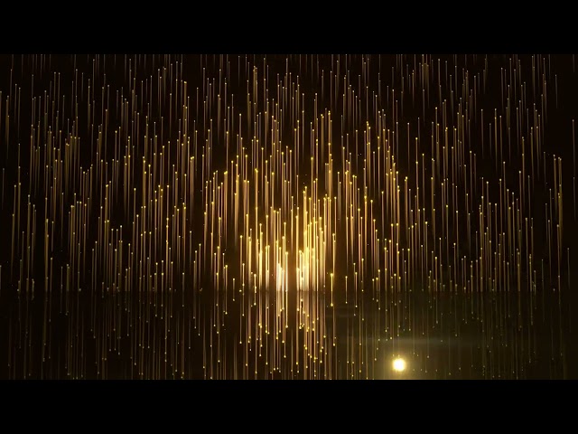 仕掛け花火のように上昇するゴールドの光のCG動画_firework