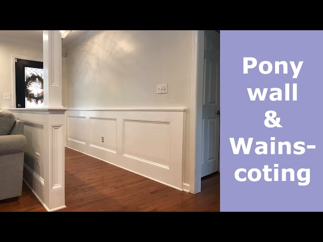 How to install a pony wall and Wainscoting | complete compilation