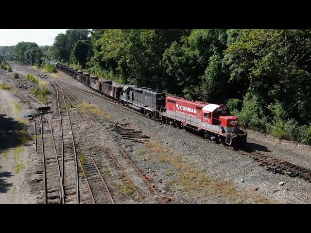 RJ Corman Cleveland line, we chased the train Massillon to Warwick RJC 1804 GP16