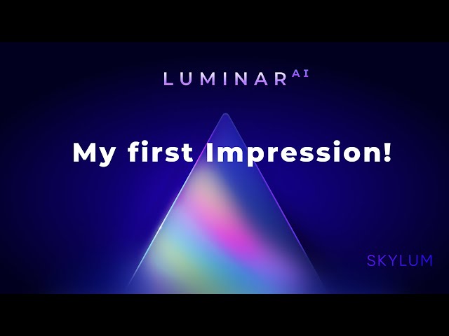Luminar AI - My FIRST look! (Beta-version)