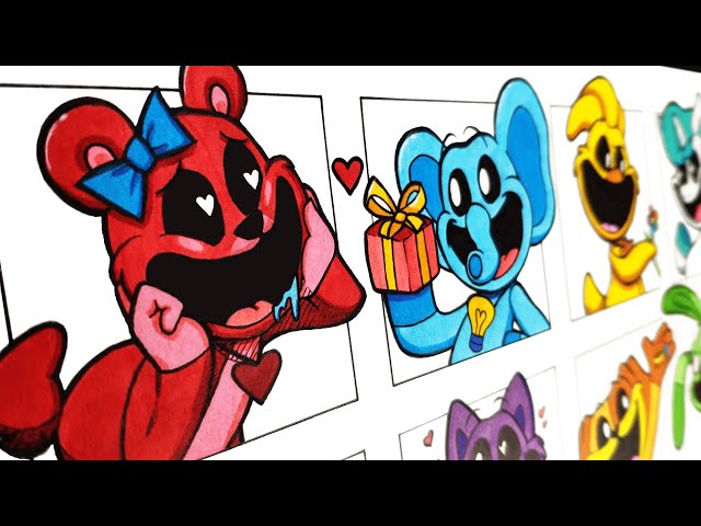 Drawing Love Couples | Poppy Playtime 3, Smiling Critters