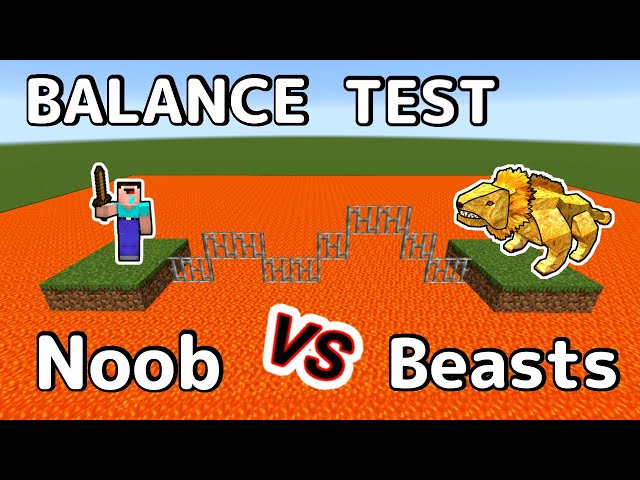 Minecraft Balance Test: Beasts Vs. Noob