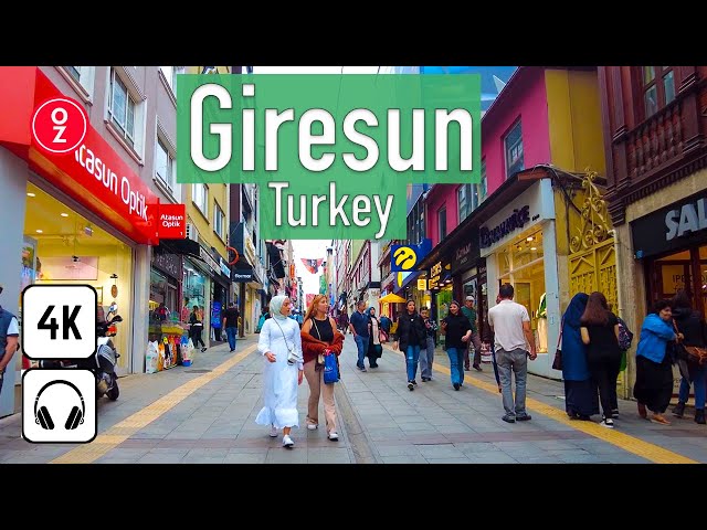 GIRESUN - Türkiye 🇹🇷 4K Walking Tour City Center | Travel at the Black Sea
