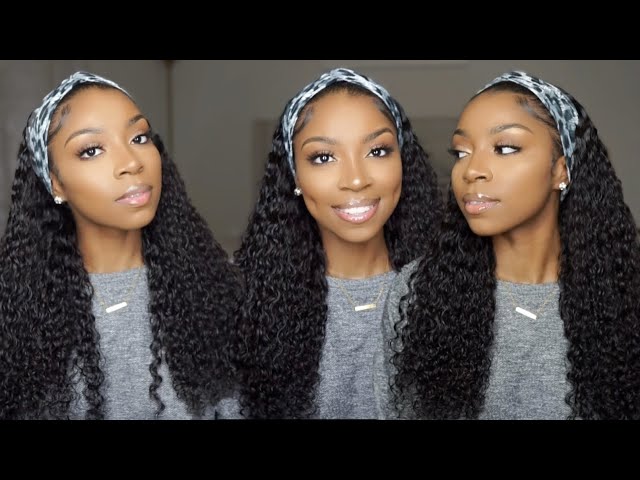 THIS WATER WAVE HEADBAND WIG IS EVERYTHINGGGG!😍 No Glue, No Lace, Quick + Easy! | Eayon Hair