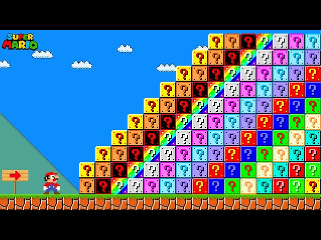 Can Mario Collect 999 Custom item Blocks in Super Mario Bros.?