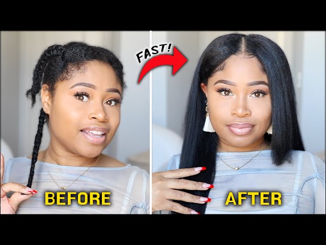My 20-Minute Hair CHEAT CODE! (straight style on Natural Hair)
