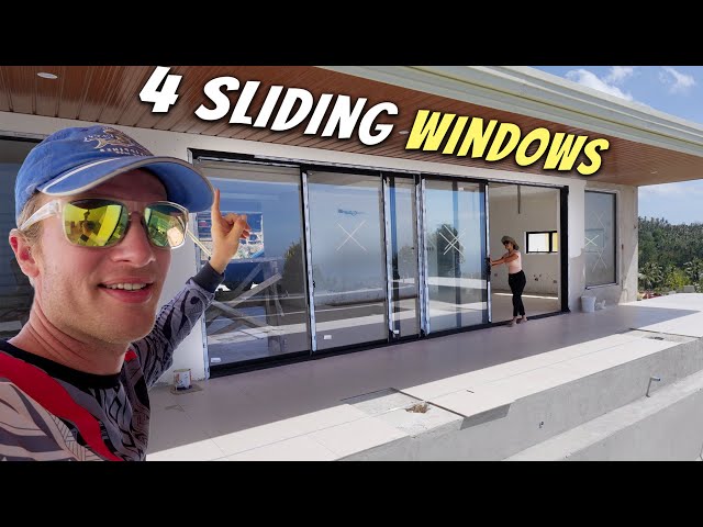 MASSIVE SLIDING WINDOWS INSTALLED - Building home in the Philippines