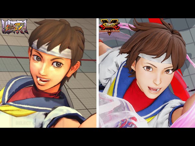 Street Fighter 5 - All Character Models Comparison (Classic Outfits) - SF4 vs SF5