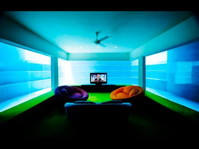 UNDERWATER BASEMENT:  CHECK OUT THE COOLEST MEDIA ROOM!