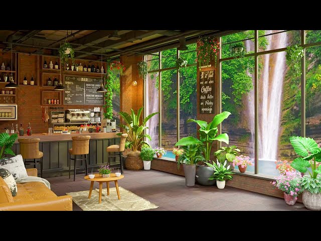 Spring Jazz Music at Cozy Coffee Shop Ambience ☕ Smooth Jazz Instrumental Music to Relax and Unwind