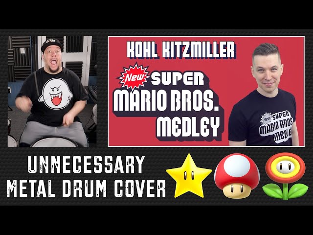 Metal Drum Cover of New Super Mario Bros Medley (Kohl Kitzmiller)
