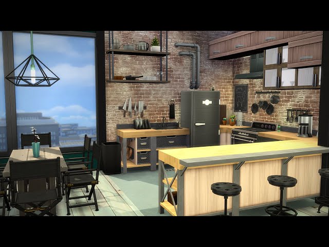 INDUSTRIAL STYLE APARTMENT (121 HAKIM HOUSE) 🌆 SIMS 4 SPEED BUILD STOP MOTION (NO CC)