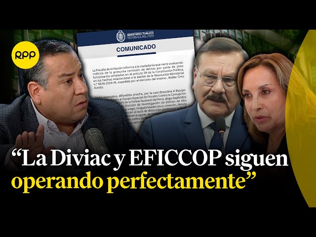 Gustavo Adrianzén se pronuncia sobre desactivación del grupo de la PNP que apoyaba al EFICCOP