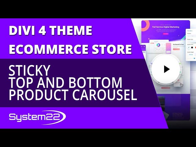 Divi 4 Ecommerce Sticky Top And Bottom Product Carousel 👈