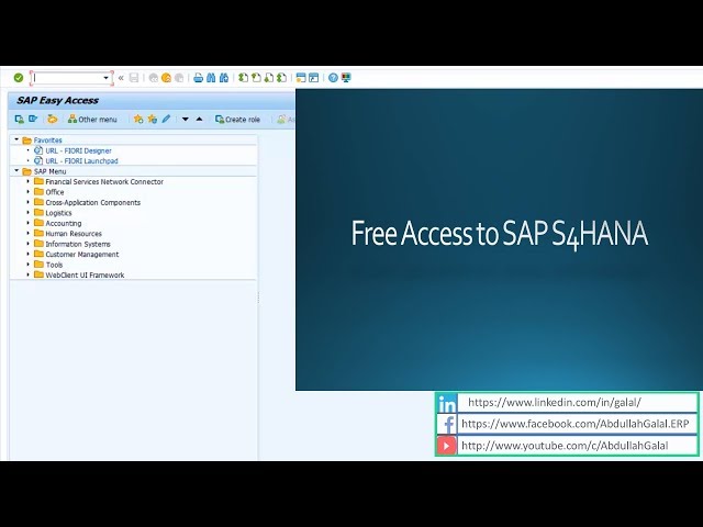 Free Access to SAP S4HANA