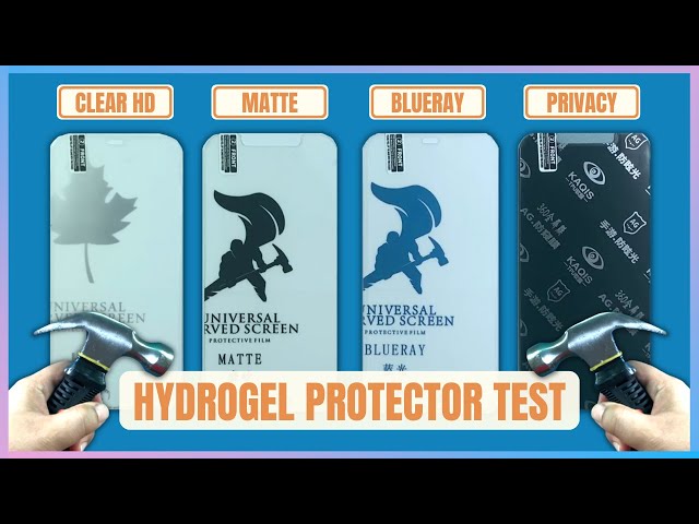 Clear HD / Matte / Blueray / Privacy Hydrogel Screen Protector COMPARISON